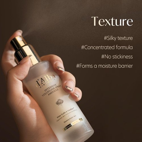 d'alba Piedmont Intensive Vegan Volufiline Spray Ampoule, Milky Spray Serum, Skin Firming, Premium Elasticity Care Treatment, 50,000ppm Volufiline Ampoule (1.69 fl.oz)