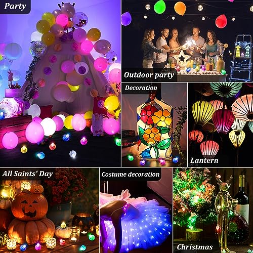 LED Balloon Lights 200pcs White & Colorful Mini Balls Waterproof Party Decor
