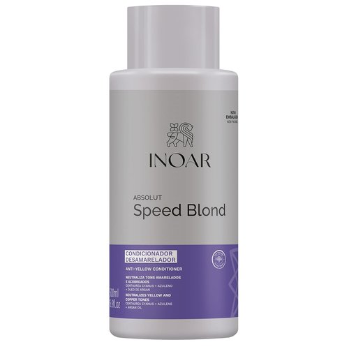 INOAR Absolut Speed Blond Conditioner - Argan Oil for Blonde & Gray Hair | Tone Neutralization & Hydration, 16.9 fl. oz.
