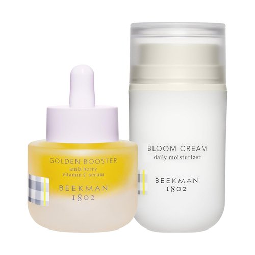 Beekman 1802 Amla Berry Face Serum & Bloom Cream Moisturizer Set - Sensitive Skin Friendly | 0.5 fl oz & 1.69 oz
