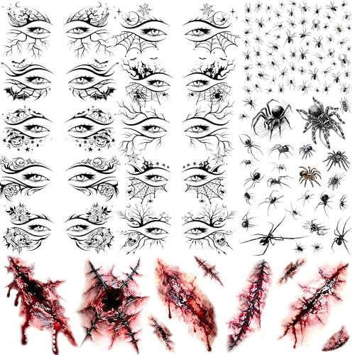 Halloween Fake Wound & Scar Tattoos - Eye Scar Variation