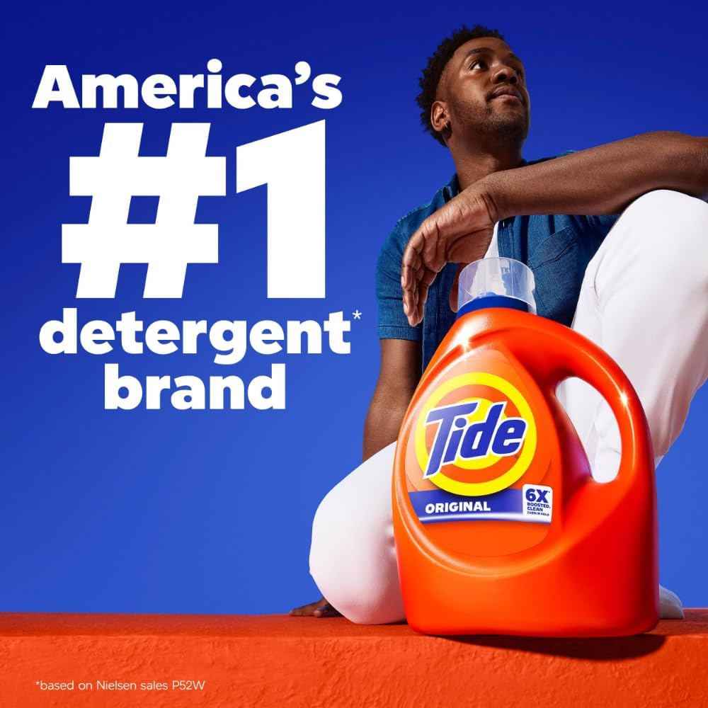 Tide Liquid Laundry Detergent - Original Scent | 64 Loads | 80 FL OZ | Effective on All Stains