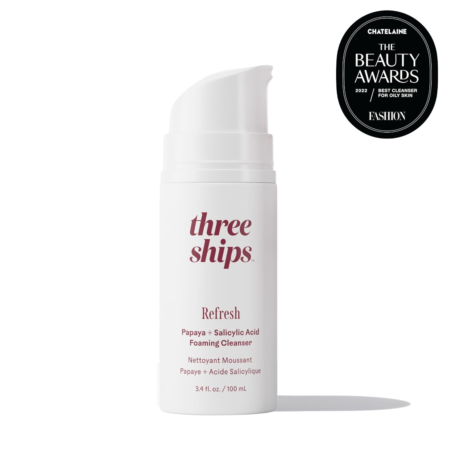 Three Ships - Refresh Papaya Cleanser with Salicylic Acid | Smooth & Refresh Sensitive Skin | 3.4 fl oz
