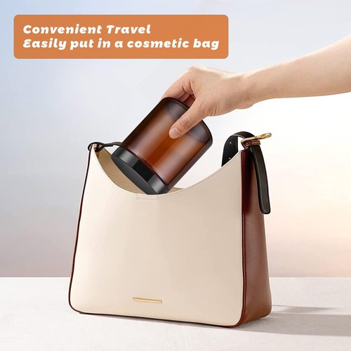 Amber Glass Jar With Lids Empty Cosmetic Jar with Inner Liners Travel Cosmetic Containers For Lotion Cream Powders Ointments And More (6, 240g/8oz)