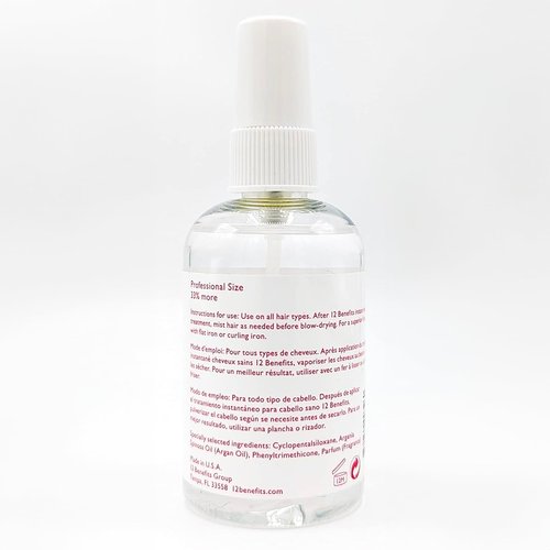 12 Benefits RAPID BLOWOUT ARGAN OIL SPRAY - Cut Blow Dry Time by 40% - Heat Protectant, Nourishes, Smooths Frizz, Adds Shine & Softens Damaged Hair, 4 Fl Oz