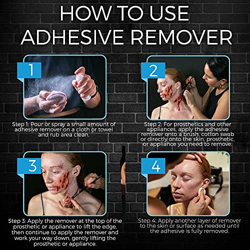 Professional Extra Strength Adhesive Remover for Prosthetics & Makeup - 2 Fl Oz