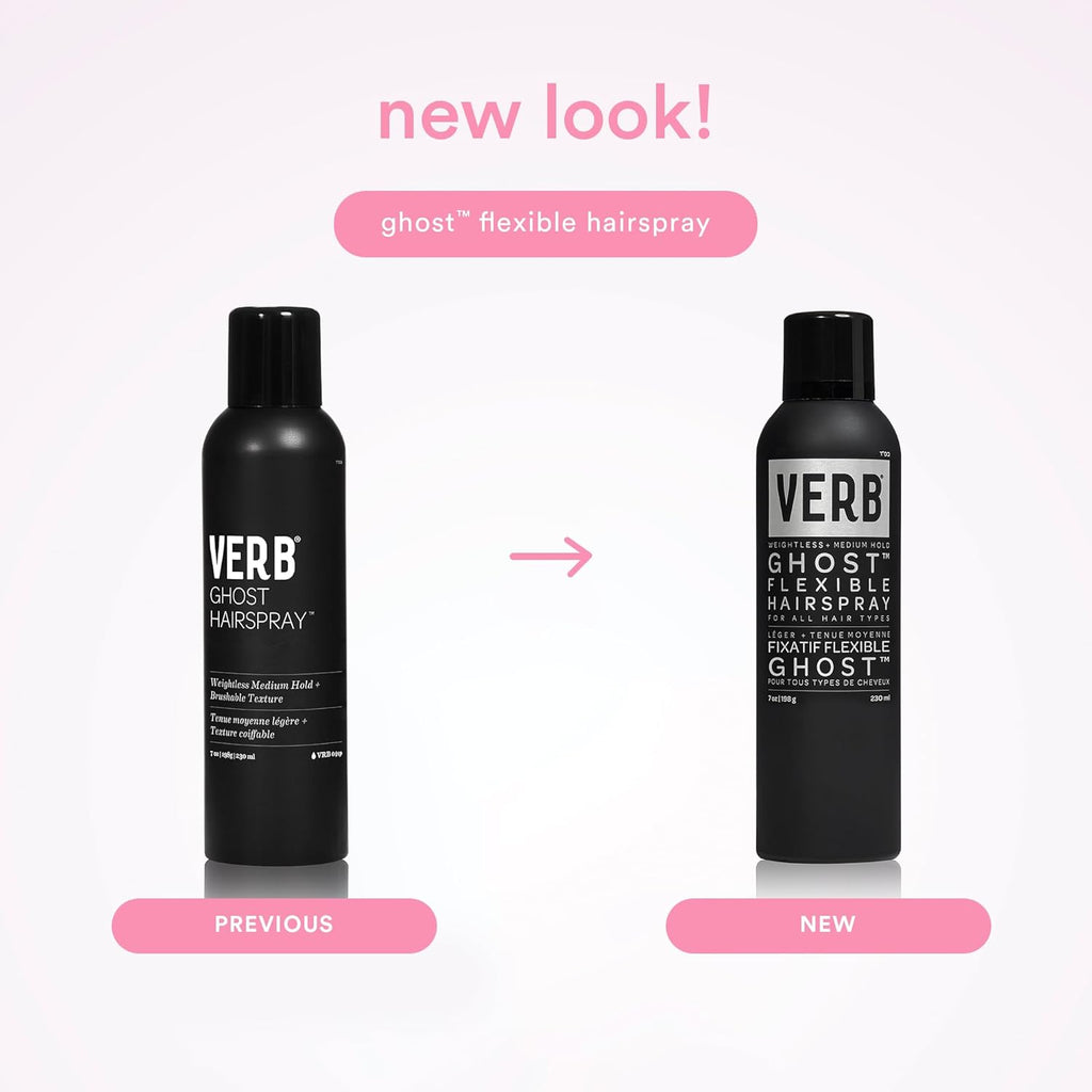 VERB Ghost Flexible Hairspray - Weightless Medium Hold with Moringa Oil - Anti-Frizz & Radiant Shine for All Hair Types