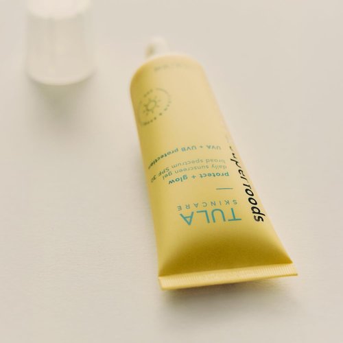 TULA Skincare Protect + Glow Daily Sunscreen SPF 30 - Brightens Dull Skin with Prebiotic & Probiotic Blend | 1.7 FL OZ