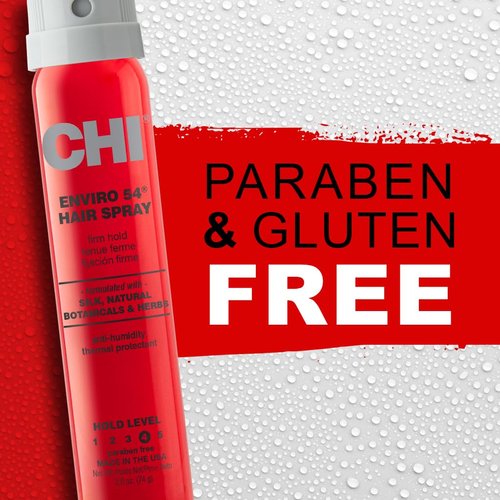CHI Enviro 54 Hairspray - Firm Hold Lightweight Spray for Secure Hairstyles | Sulfate & Paraben-Free, 2.6 Oz