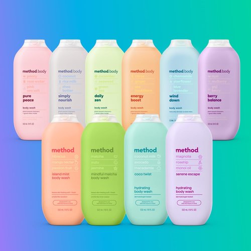 Method Body Wash, Simply Nourish, Paraben and Phthalate Free, 18 oz (Pack of 3)