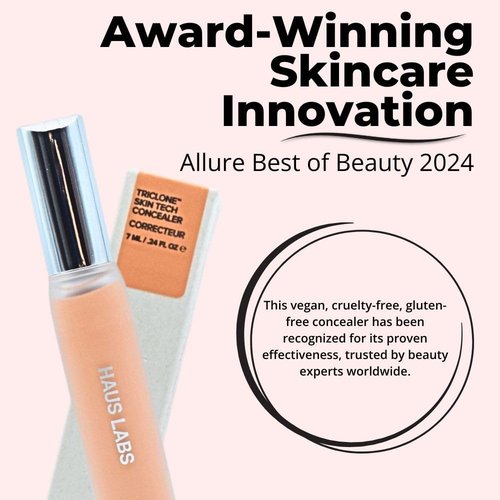 HAUS LABS BY LADY GAGA Triclone Skin Tech Hydrating + De-puffing Concealer with Fermented Arnica 22 Light Medium Peach