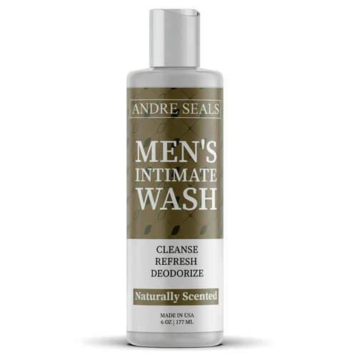 Andre Seals Intimate Wash for Men – Gentle Male Hygiene Cleanser with Aloe & Tea Tree, Rich Lather for Daily Freshness