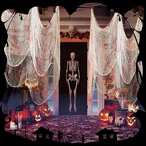 Halloween Creepy Blood Gauze Cloth - Large 511 x 78.7 Inch Spooky Decoration
