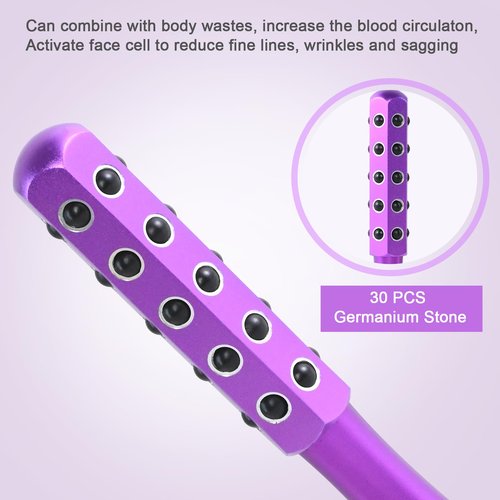 Up Lifting Massaging Beauty Roller Radiance Roller 30 Germanium Stone Face Roller for Uplift and Skin Care,Uplifting Face Massager for Valentines Day Gifts (Purple)