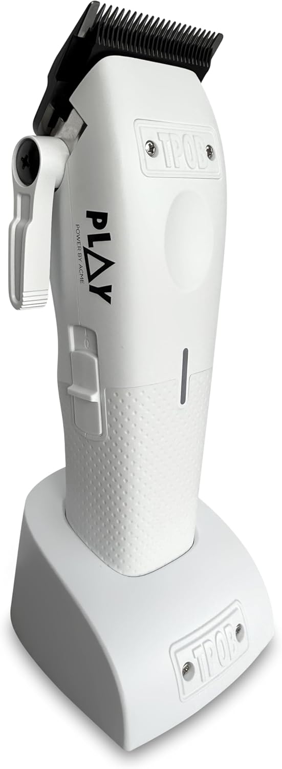 TPOB Mini Play Professional Hair Clippers - Sleek White Design for Precision Grooming