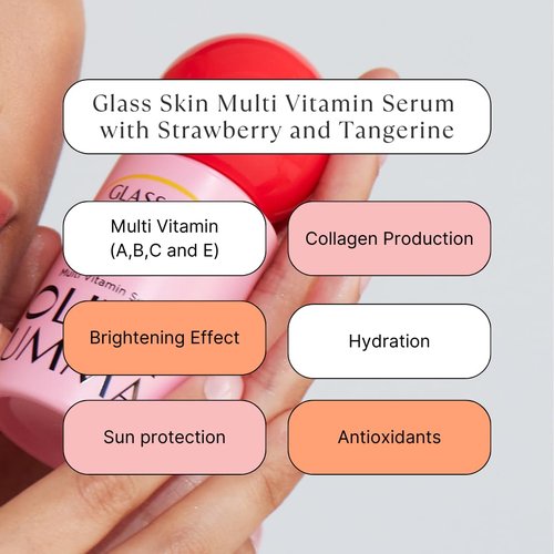 Olivia Umma Glass Skin Tanghulu Strawberry & Tangerine Serum – Anti Aging Korean Face Serum with Niacinamide & Vitamin C, B, A, E – Brightening & Hydrating Korean Skin Care for Face – 40ml