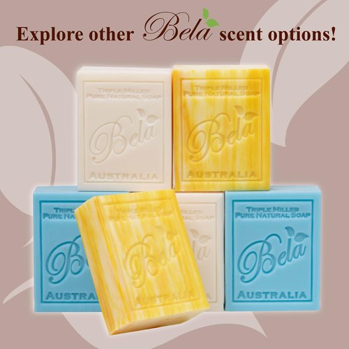 BELA Triple Milled Soap Variety Pack 3.3 OZ Pack of 12, Long Lasting French Triple Milled Bar Soap with Organic Shea Butter, Hand, Face and Body Soap Bar, Made in Australia