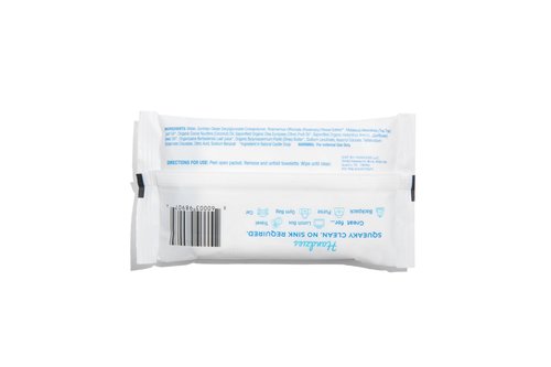 Handzies Natural Soap and Water Cleansing Towelettes- Free&Clear- 12ct Travel Pack- Bundle of 6 (72 total towelettes)