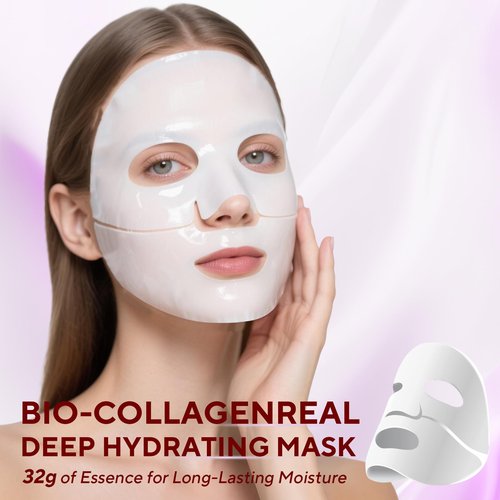 Nityrliv Collagen Face Mask, 4 Pack Bio-Collagen Real Deep Mask Overnight Hydrating Face Mask for All Skin Types,Original Hydrating Collagen Face Mask