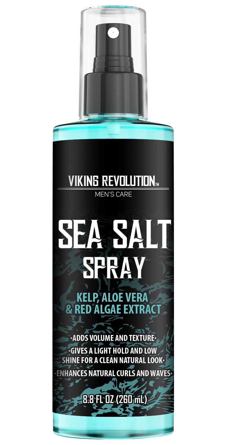 Viking Revolution Sea Salt Spray - Texturizing Hair Spray with Kelp & Aloe Vera | 8.8oz for Beachy Volume