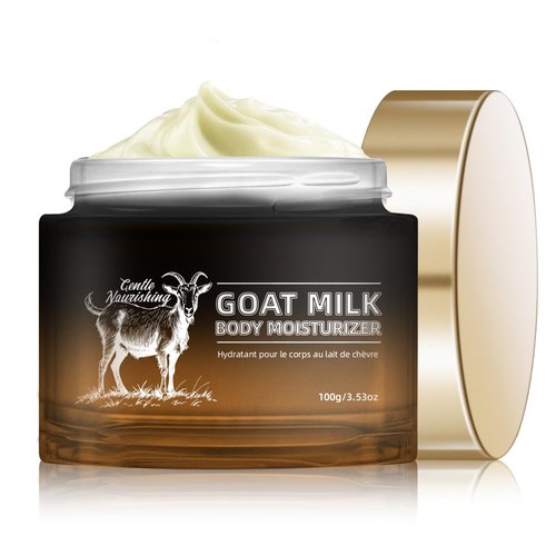 Bmrewax Goat Milk Lotion - Whipped Body Butter Cream with Goat Milk - Deeply Moisturizes, Softens Skin - Natural & Gentle for All Skin Types, 3.53 oz