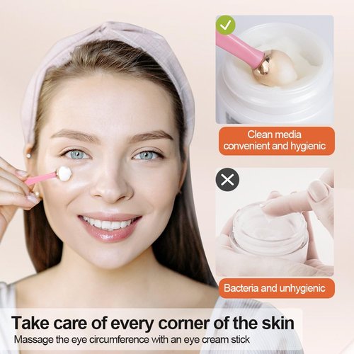 ORCLEENA 3D Face Roller Metal Facial Massager Face Sculpting Gua Sha Massage Tool for Eye Skin Care Reducing Puffiness Anti-Wrinkle for Women Girl Gift Set(Rose Gold)