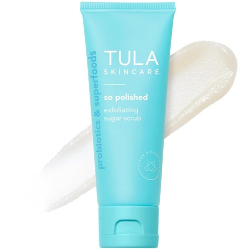 TULA Skin Care So Polished Exfoliating Sugar Scrub - Gently Exfoliates with Sugar & Papaya for Radiant Skin, 2.9 oz.