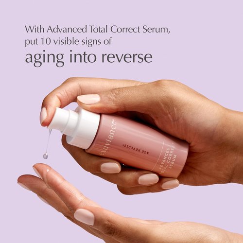 Exuviance Age Reverse+ Anti-Aging Skin Care Set - Mini Starter Kit with Exfoliating Wash, Serum & Cream - 4 ct