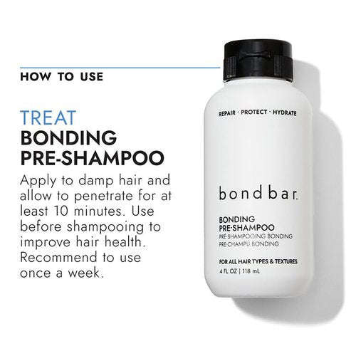 Bondbar PreShampoo Repair Treatment - Strengthens & Moisturizes Damaged Hair, Reduces Breakage & Frizz, 4 Fl. Oz.