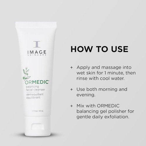 IMAGE Skincare ORMEDIC pH Balancing Facial Cleanser - Mild Foaming Hydrating Face Wash with Aloe Vera | 1.7 fl oz