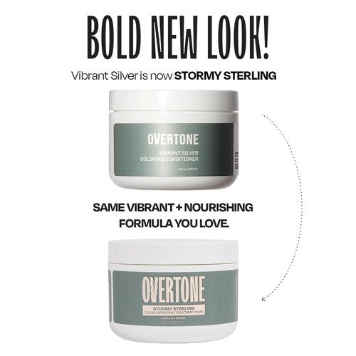 Overtone | Semi-Permanent Hair Color Conditioner - Stormy Sterling, 8 oz, Nourishing & Damage-Free Formula