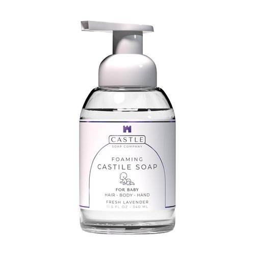 Skiennix Foaming Baby Castile Soap - 3-In-1 Hair, Body & Hand Wash | Nourishing Coconut Oil | 11.5 oz | Fresh Lavender