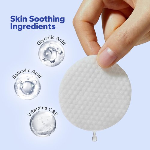 SilkyShark Glycolic Acid Resurfacing Pads (60 Count), 10% Ultra Pure + 2% Salicylic Acid, Exfoliating Peel Pads for Face, Effective Chemical Peel, Radiant Skin Renewal