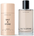 Salt & Stone Signature Scent Duo Set - 48 Hour Aluminum-Free Deodorant & Hydrating Body Mist | Saffron & Cedar