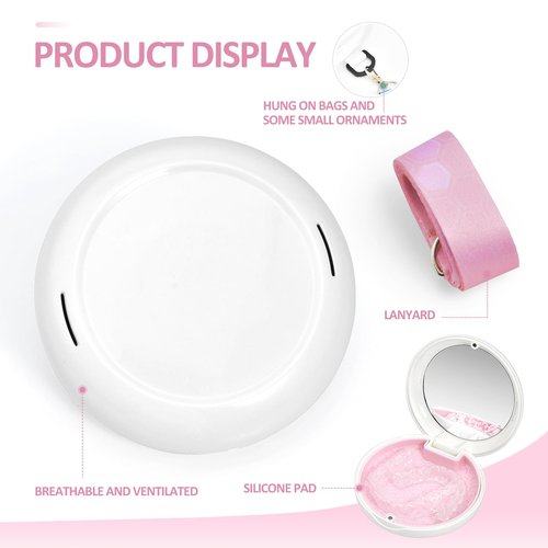 Gaboolo Retainer Case with Mirror and Lanyard,Slim Aligner Case with Vent Holes,Cute Dental Brace Box with Retainer Removal Tool and Brush(White Pink with Lanyard)