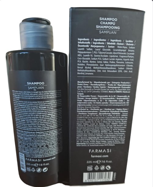 Farmasi Shield Man Shampoo - Powerful & Gentle Hair Care Solution for Men | 7.6 fl. oz. / 225 ml