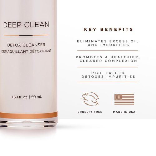 OSMOSIS DEEP CLEAN Detox Facial Cleanser, Face Wash with Coconut Oil for Oily, Blemish-Prone Skin, Gently Removes Impurities, 1.69 Fl Oz