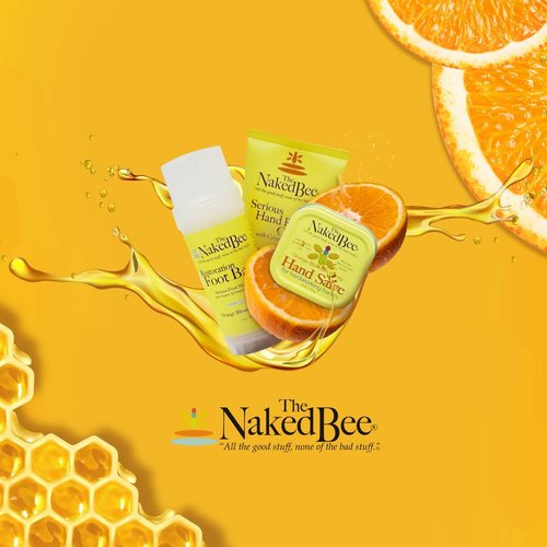 The Naked Bee Orange Blossom Honey Collection, Hand and Body Lotion 3 Piece Gift Set