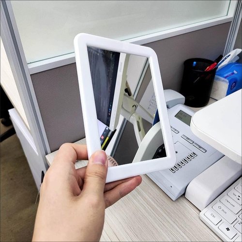 mpowtech 10 Pack White Magnetic Locker Mirror,5" x 7" Iocker Mirror Magnetic - Small Mirrors for School Locker, Bathroom, Workshop Toolbox, Office Cabinet,Easy Install