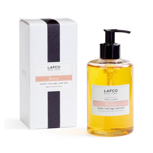 LAFCO New York Liquid Soap, Retreat - 12 oz - Regenerates, Protects & Moisturizes - All Skin Types - Hypoallergenic, Synthetic Free & Cruelty Free - Made in Italy