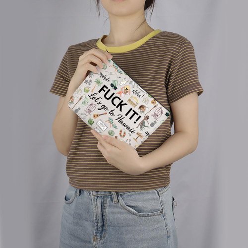 Hawaii Cosmetic Makeup Bag Hawaii Travel Gift Hawaii Travel Pouch Girls Trip to Hawaii Gift for Her Beach Lover Gift (Go to Hawaii)