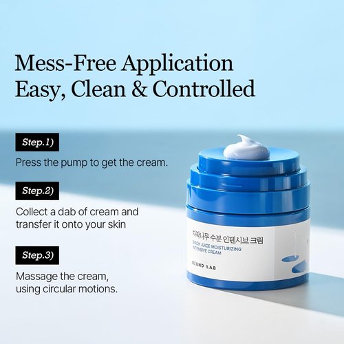 ROUND LAB Birch Juice Moisturizing Intensive Cream 1.69 Fl Oz, Deep Hydration Face Cream with Birch Sap and Hyaluronic Acid, Moisture Barrier Care, Rich but Non-Greasy Texture, Korean Skincare