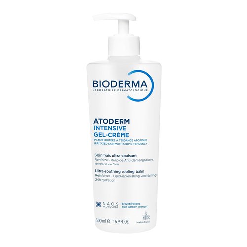 Bioderma Atoderm Intensive Gel-Cream - Soothing Moisturizer for Dry & Atopic Skin | 24-Hour Hydration, 16.9 Fl Oz