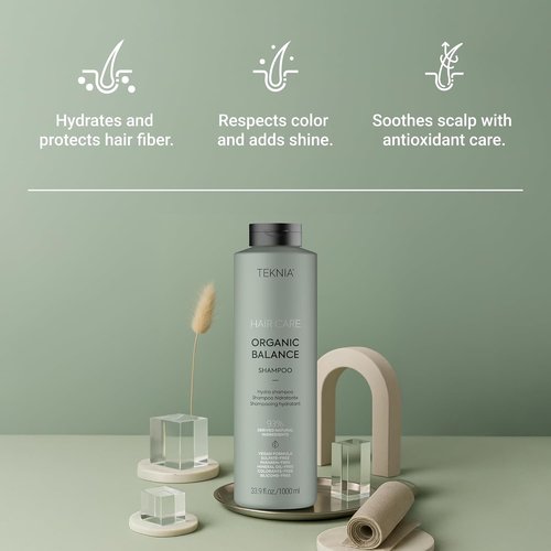 Lakmé Teknia Organic Balance Shampoo - Hydrating Formula for Scalp & Hair | 33.8 Fl Oz