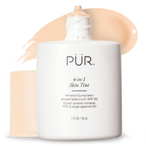 PÜR MINERALS Tinted Sunscreen - 4-in-1 SPF 50 Mineral Protection | Lightweight Facial Moisturizer & Primer