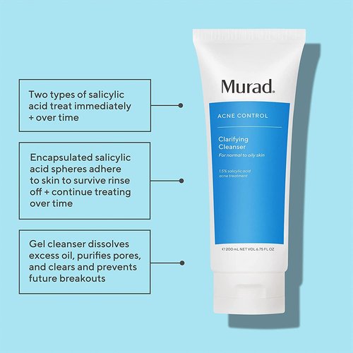 Murad Hydration Bundle - Gentle Exfoliating Cleanser & Nutrient-Charged Water Gel | 6.75 oz & 1.7 fl oz
