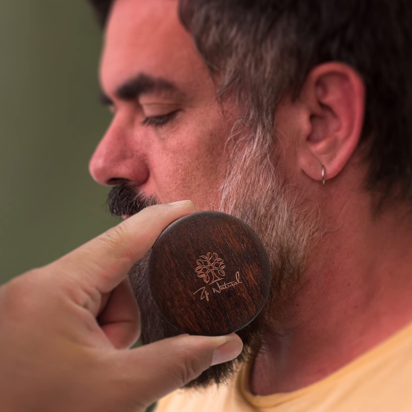 ZP Natural Beard Brush for Men - 100% Boar Bristle Beard Brush, Comes with Solid Wood Base - Mastering The Beards of Men All Over The World