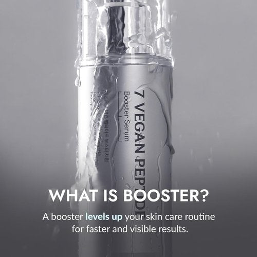 MIZON 7 Vegan Peptide Booster Serum Korean Anti-Aging Face Serum with Niacinamide & Hyaluronic Acid Hydrating Firming & Smoothing Skincare for Fine Lines & Skin Repair – 5.07 fl oz