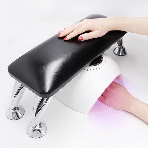 DONGYUNAI Arm Rest for Nails Tech, Big Manicure Hand Rest Nail Arm Rest Cushion Microfiber Leather Nail Cushion Technician Table Nail Art Accessories for Nails Toenails White