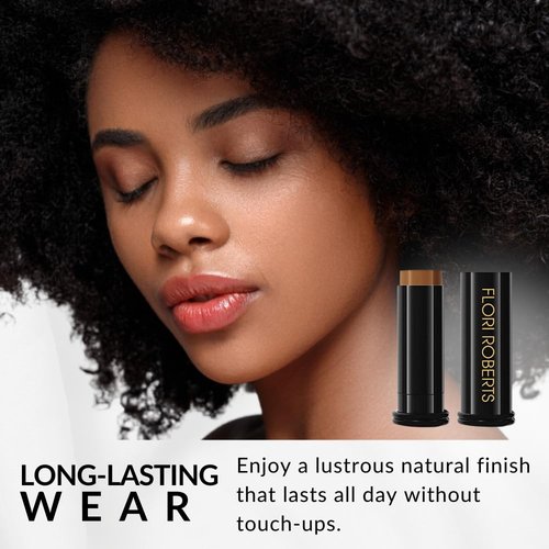 Flori Roberts Base Strokes Crème Foundation Stick - Full Coverage for Deeper Skin Tones | Long-Lasting Natural Finish